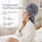 Coral Fleece Hair Drying Towel for Women 60x100cm Pineapple Grid Absorbent Quick Drying Head Wrap Turban