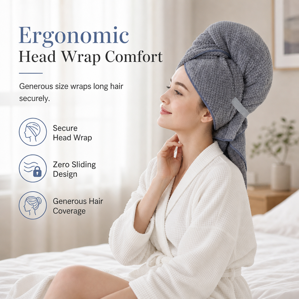 Coral Fleece Hair Drying Towel for Women 60x100cm Pineapple Grid Absorbent Quick Drying Head Wrap Turban