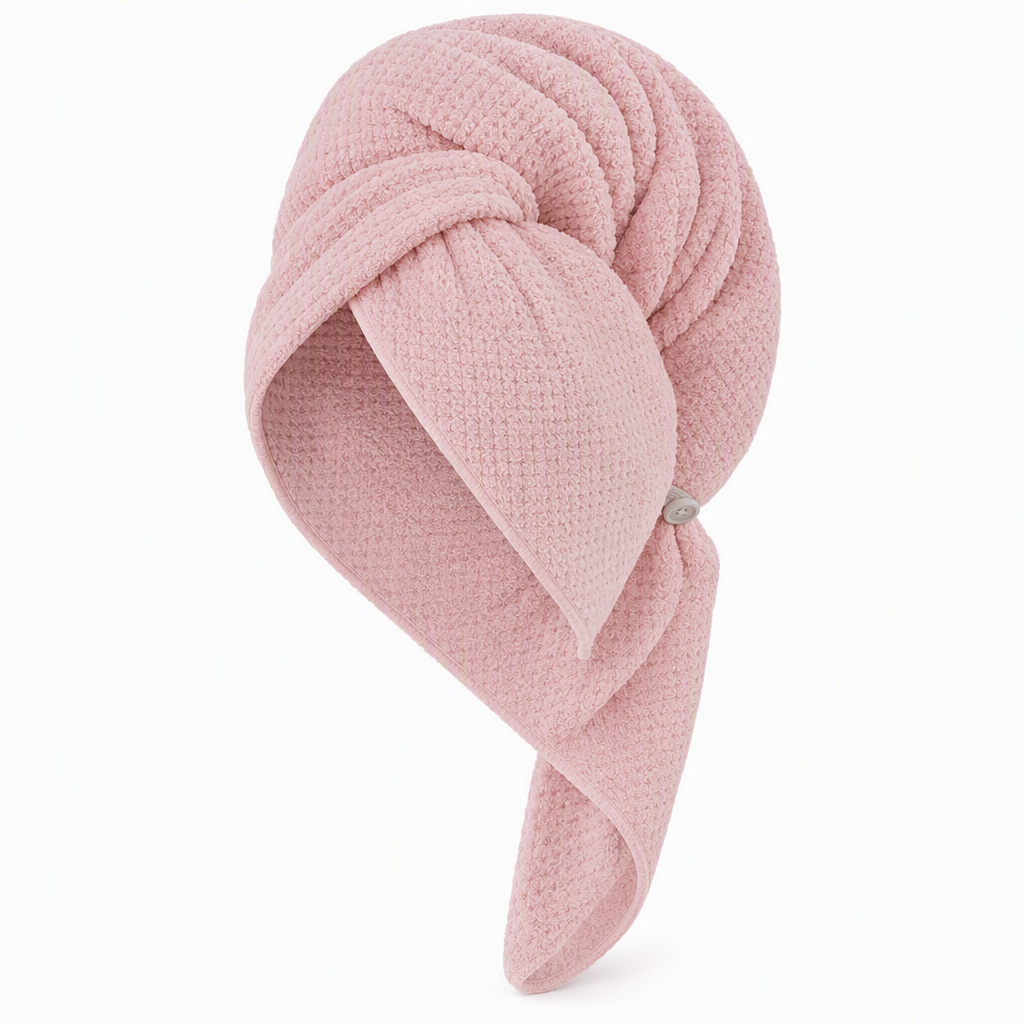 Coral Fleece Hair Drying Towel for Women 60x100cm Pineapple Grid Absorbent Quick Drying Head Wrap Turban