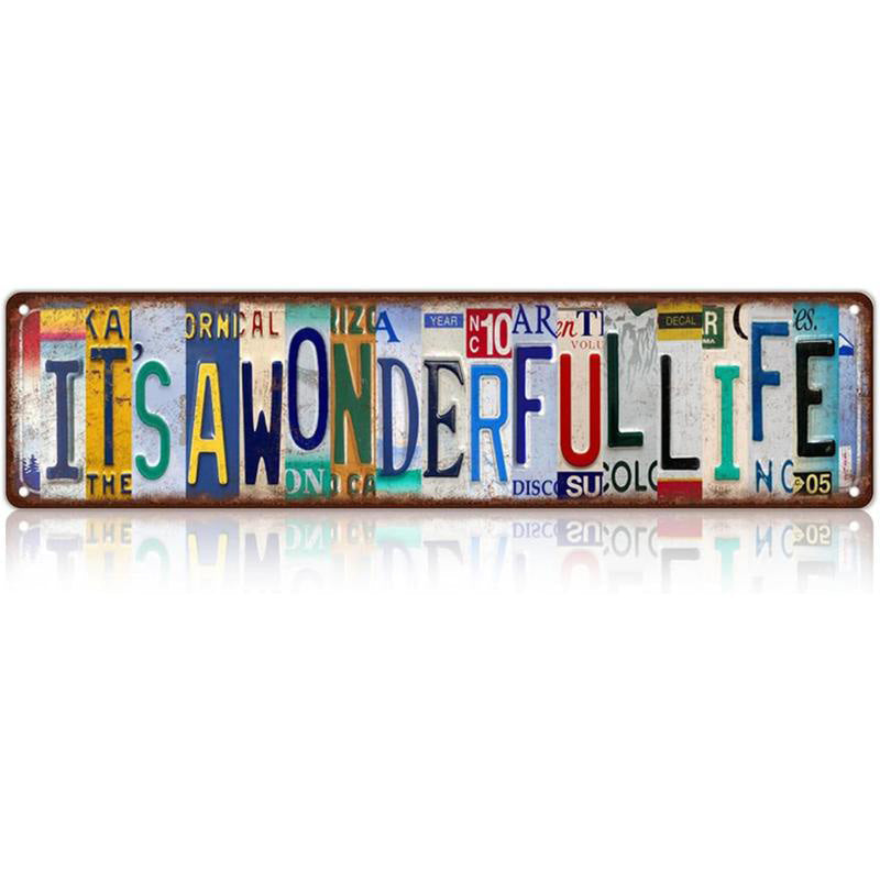 Vintage "Love You More" License Plate Tin Sign