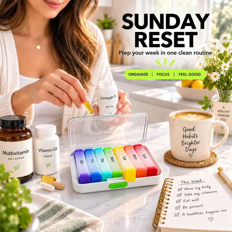 💊 Save 50%! 📅 7‑Day Pill Organizer – Detachable & travel‑ready ✨