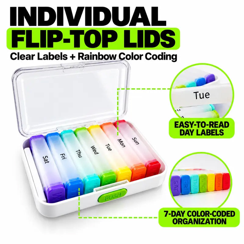 💊 Save 50%! 📅 7‑Day Pill Organizer – Detachable & travel‑ready ✨