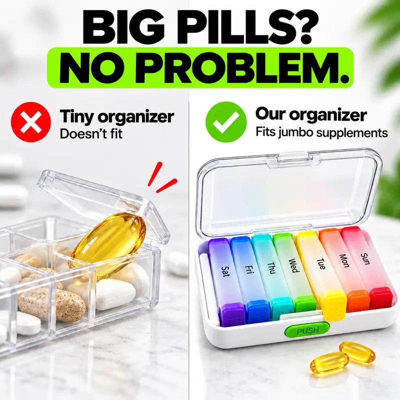💊 Save 50%! 📅 7‑Day Pill Organizer – Detachable & travel‑ready ✨