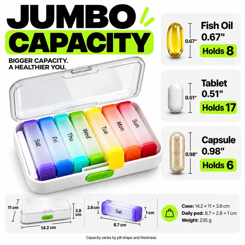 💊 Save 50%! 📅 7‑Day Pill Organizer – Detachable & travel‑ready ✨
