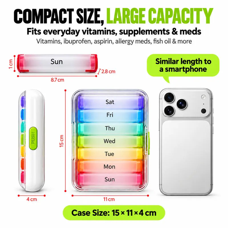 💊 Save 50%! 📅 7‑Day Pill Organizer – Detachable & travel‑ready ✨
