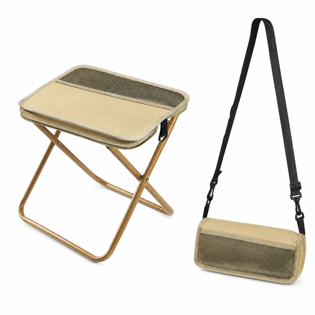 Portable Folding Stool Backpack Lightweight Outdoor Camping Chair and Multipurpose Crossbody Handbag