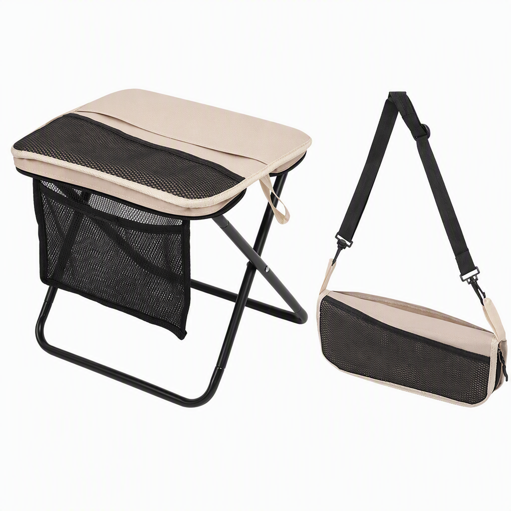 Portable Folding Stool Backpack Lightweight Outdoor Camping Chair and Multipurpose Crossbody Handbag