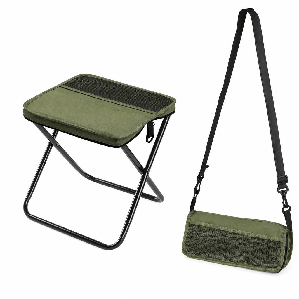 Portable Folding Stool Backpack Lightweight Outdoor Camping Chair and Multipurpose Crossbody Handbag