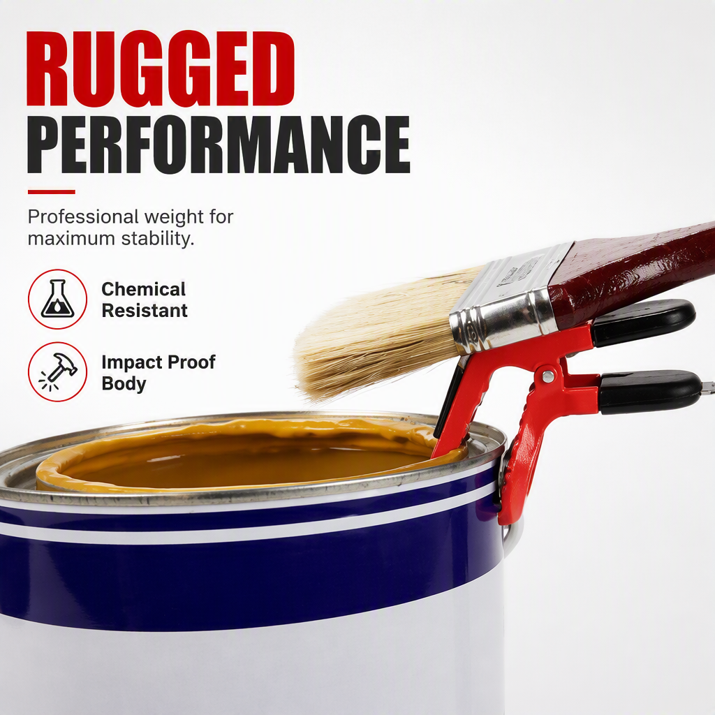 Double Sided Magnetic Paint Brush Clip with Universal Clamping Holder Plastic Paintbrush Tool