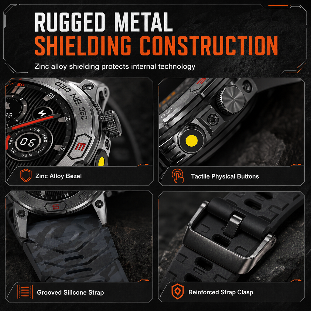 ⏳Limited-time 50% off⏰Rugged Smart Watch with Bluetooth Call & Health Monitor⌚⛰️