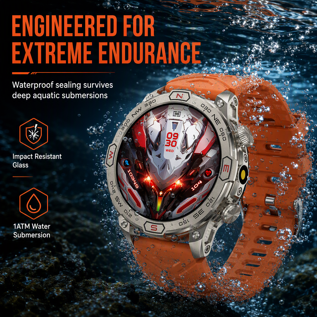⏳Limited-time 50% off⏰Rugged Smart Watch with Bluetooth Call & Health Monitor⌚⛰️