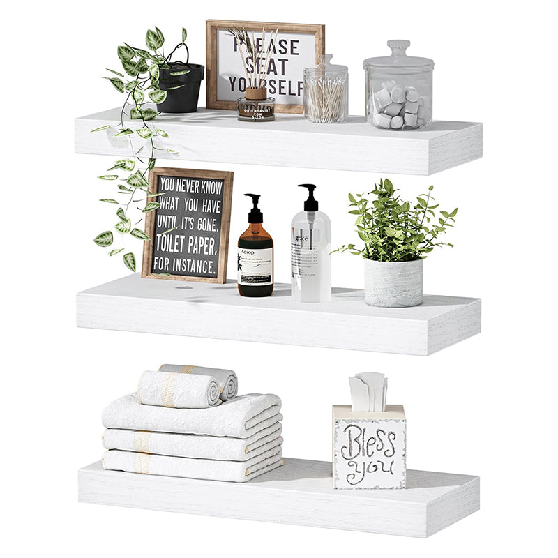 Minimalist Wooden Floating Wall Shelves