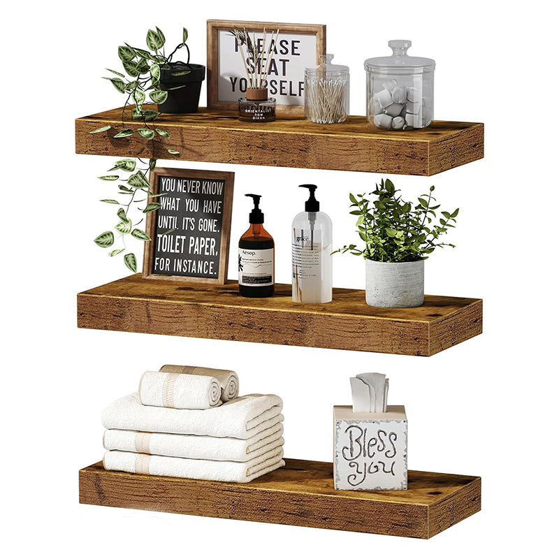 Minimalist Wooden Floating Wall Shelves
