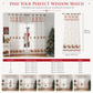 Christmas Embroidered Sheer Window Curtain Panel with Snowflake and Bell Patterns