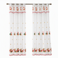 Christmas Embroidered Sheer Window Curtain Panel with Snowflake and Bell Patterns