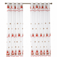Christmas Embroidered Sheer Window Curtain Panel with Snowflake and Bell Patterns
