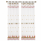 Christmas Embroidered Sheer Window Curtain Panel with Snowflake and Bell Patterns