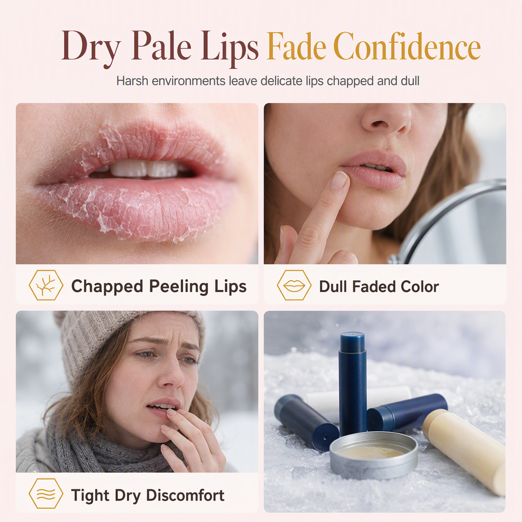 🌸 50% OFF NOW! 🌸Gold Foil Temperature Color Changing Lip Balm