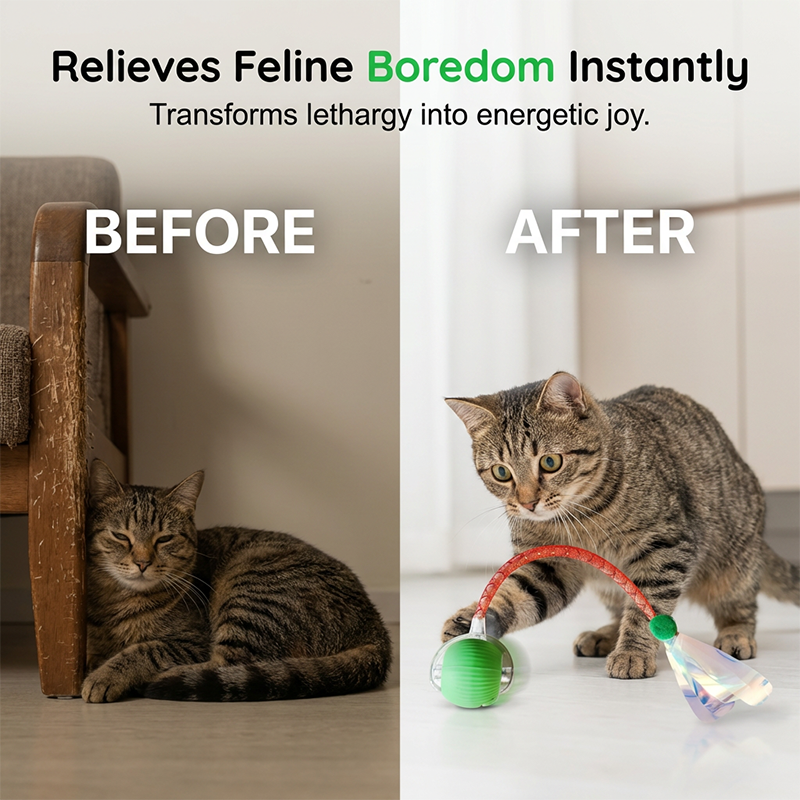 Smart Interactive Cat Toy Ball with Tail
