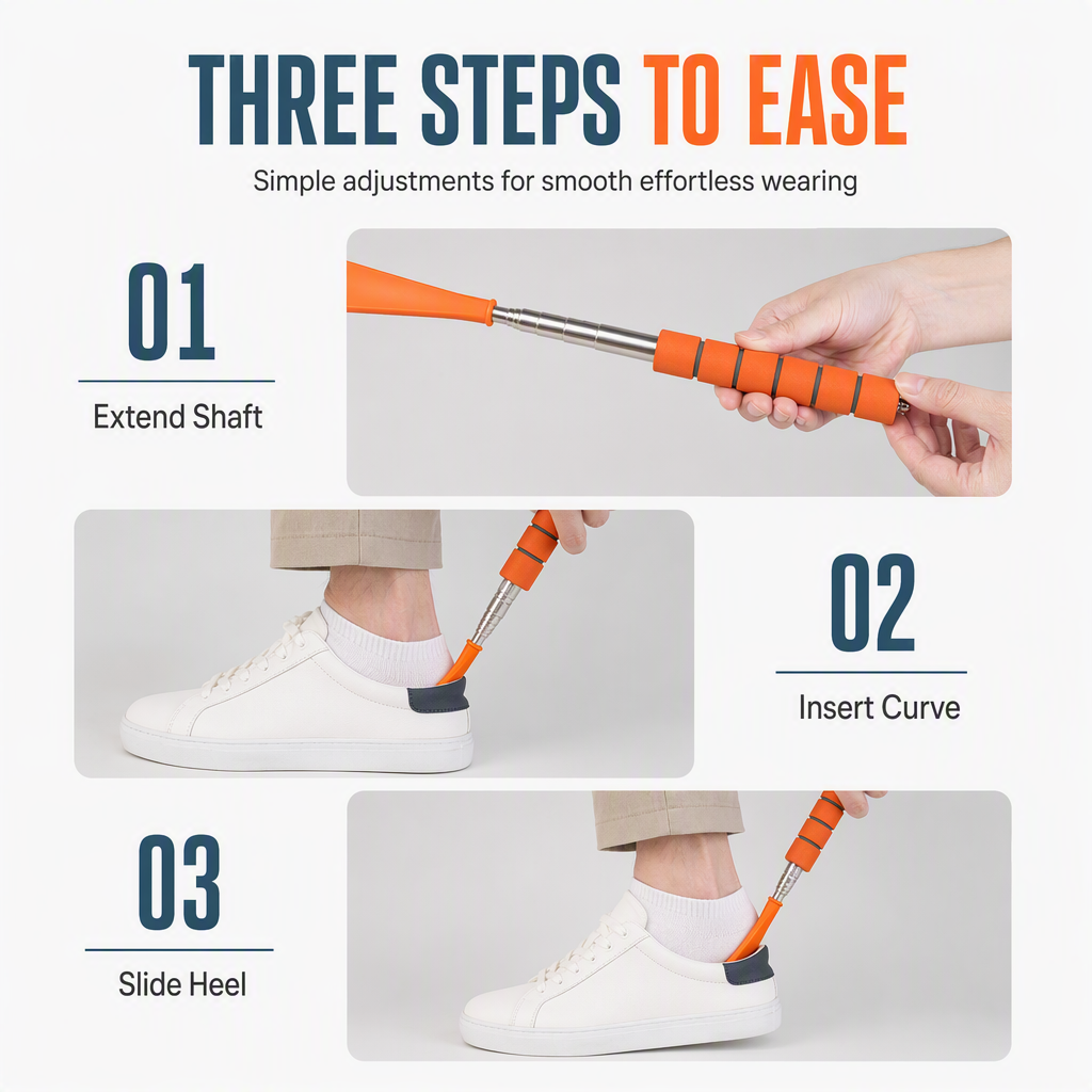 👞 Telescopic Long Shoe Horn | 70cm Reach