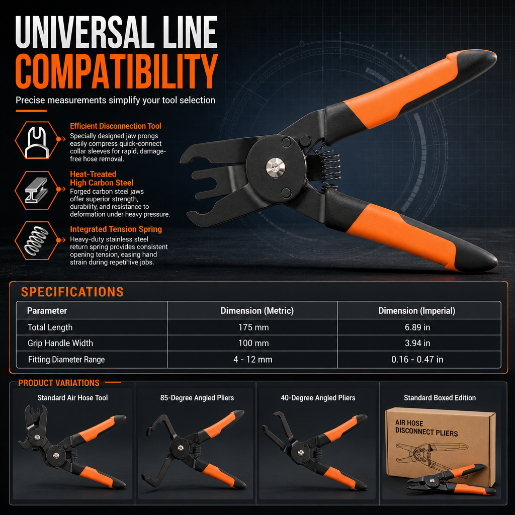 Automotive Line Disconnect Pliers and Car Filter Air Hose Connector Removal Tool