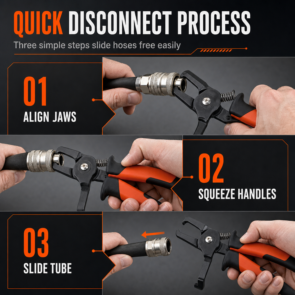 Automotive Line Disconnect Pliers and Car Filter Air Hose Connector Removal Tool