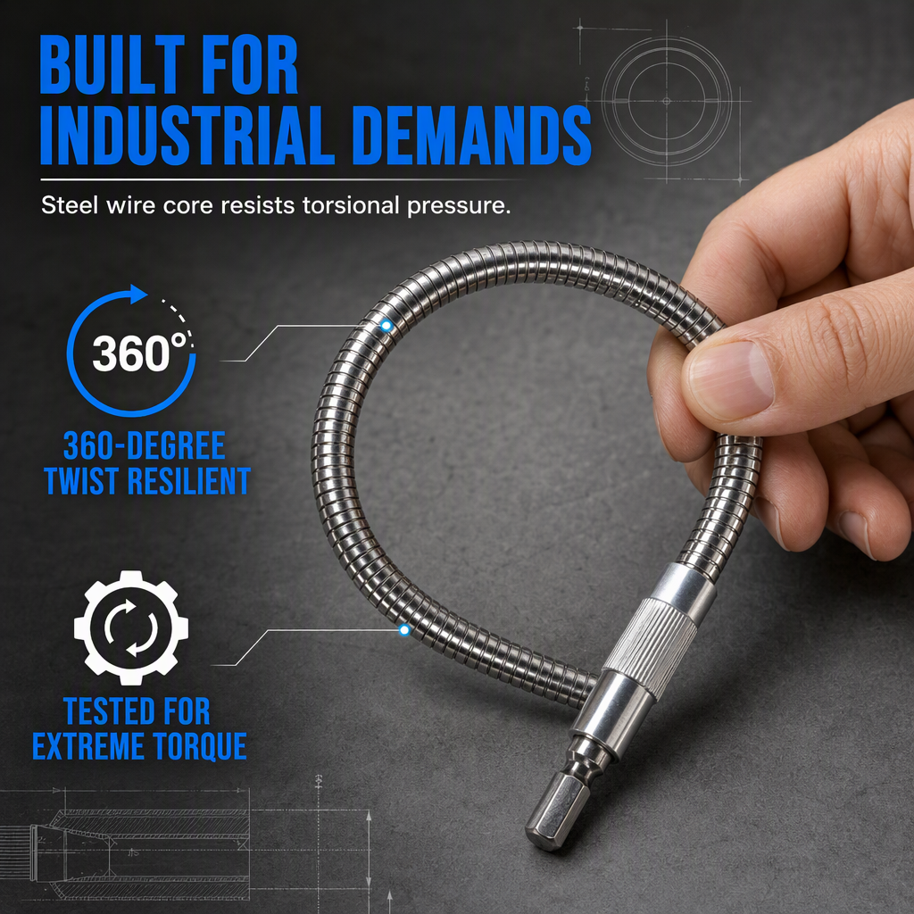⏳Time-Limited Special⏰Universal Metal Flexible Shaft Extension Rod for Electric Drills and Screwdrivers Multi Angle Screwdriver Bit Connection Link