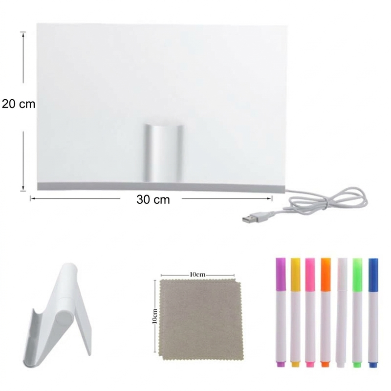 🎨 Glowing Acrylic Drawing Board – 50% OFF! LED-lit display, wipe & redraw, 3 sizes, stand included – creative desk art that glows. 🖍️