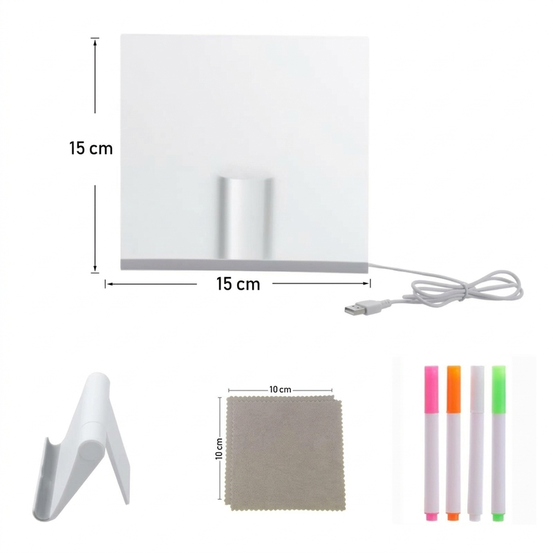 🎨 Glowing Acrylic Drawing Board – 50% OFF! LED-lit display, wipe & redraw, 3 sizes, stand included – creative desk art that glows. 🖍️