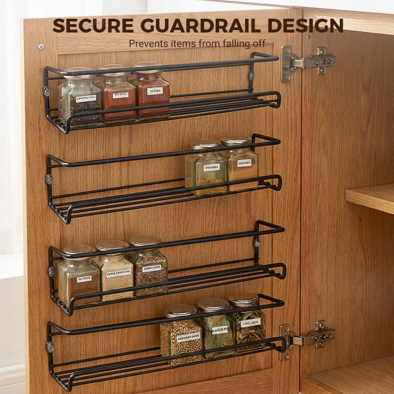 No-Drill Wall-Mounted Spice Rack
