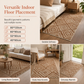 🌸 Soft Faux Cashmere Area Rug: Non-Slip, Machine Washable, Plush Pile, for Living Room & Bedroom