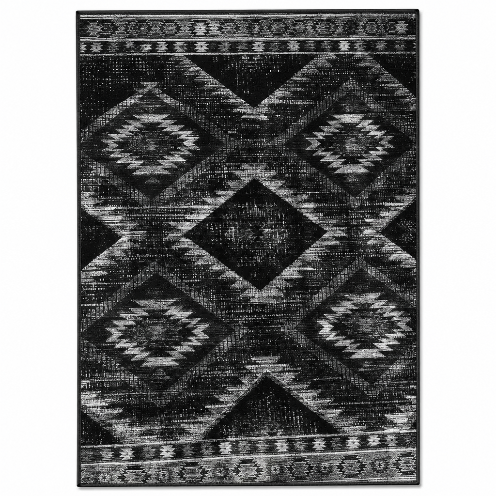 🌸 Soft Faux Cashmere Area Rug: Non-Slip, Machine Washable, Plush Pile, for Living Room & Bedroom