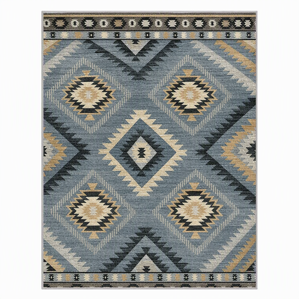 🌸 Soft Faux Cashmere Area Rug: Non-Slip, Machine Washable, Plush Pile, for Living Room & Bedroom