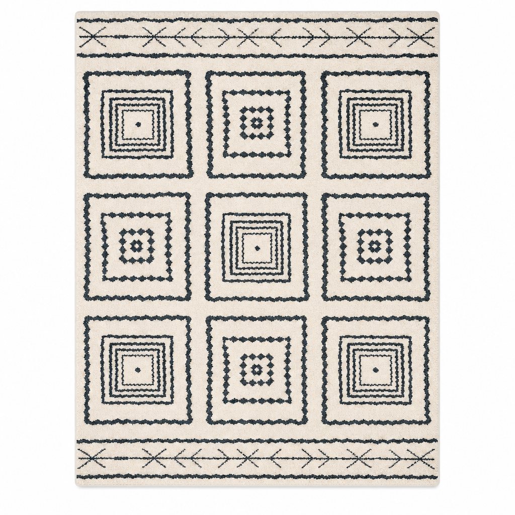 🌸 Soft Faux Cashmere Area Rug: Non-Slip, Machine Washable, Plush Pile, for Living Room & Bedroom