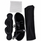 Integrated Memory Foam Travel Pillow and 3D Blackout Sleep Eye Mask Set for Travel Neck Support