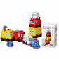 4-Piece Magnetic Electric Toy Car Set with Sound and Light Cartoon Stacking and Crawling Cars for Babies and Toddlers