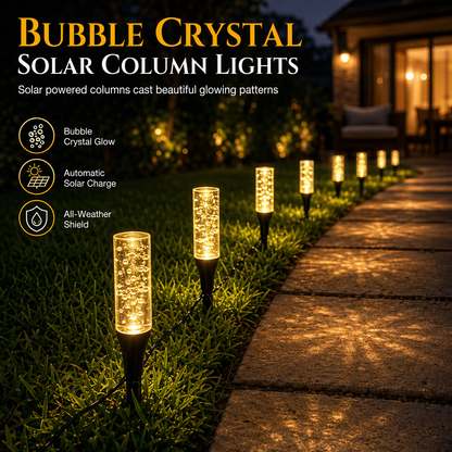 Solar Powered Crystal Column Pathway Lights