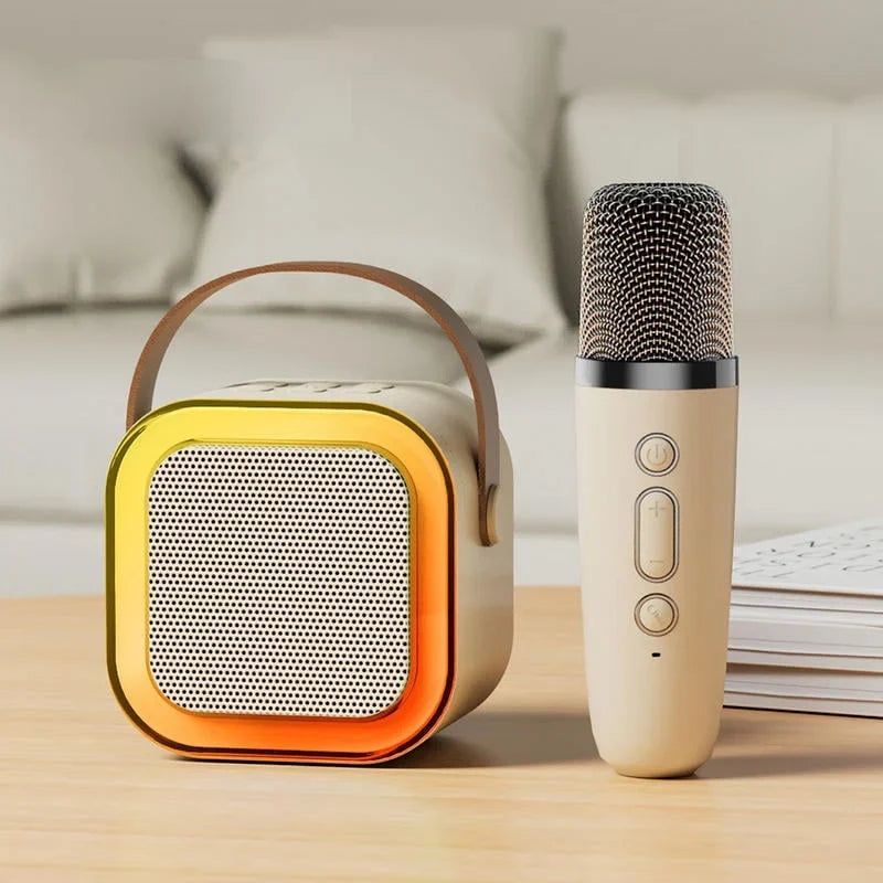 🎤 50% OFF | Mini Bluetooth Karaoke Machine – Wireless Mic & Dancing LED Lights