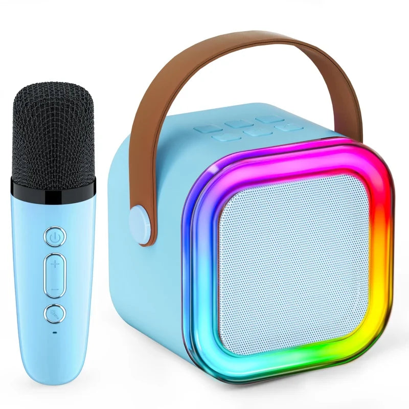 🎤 50% OFF | Mini Bluetooth Karaoke Machine – Wireless Mic & Dancing LED Lights