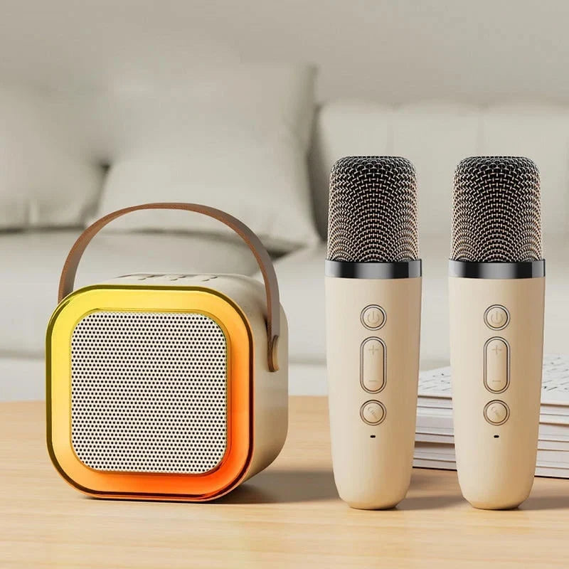 🎤 50% OFF | Mini Bluetooth Karaoke Machine – Wireless Mic & Dancing LED Lights