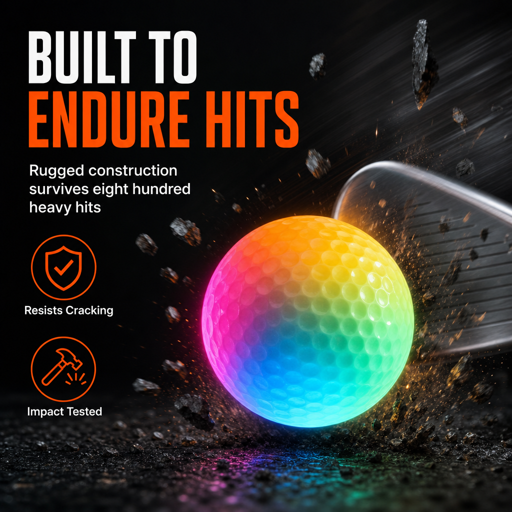 Light Up LED Golf Balls Glowing Flashing Golf Balls for Night Play