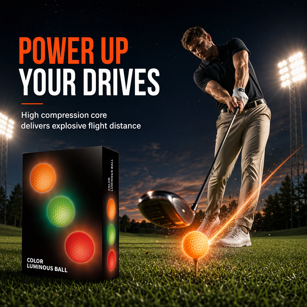 Light Up LED Golf Balls Glowing Flashing Golf Balls for Night Play