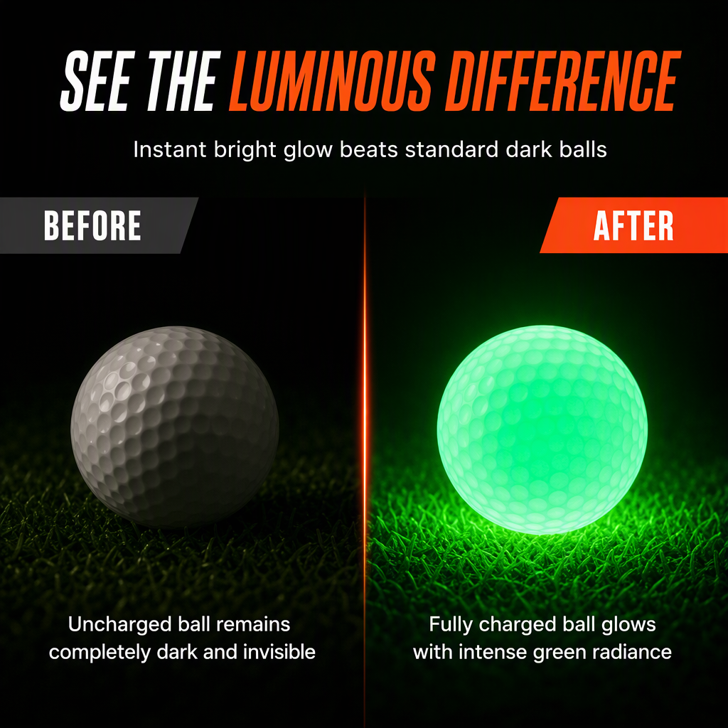 Light Up LED Golf Balls Glowing Flashing Golf Balls for Night Play