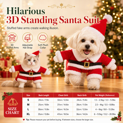 Christmas Pet Costume for Dogs and Cats Autumn Winter Holiday Outfits featuring Santa Claus Suits and Snowflake Capes