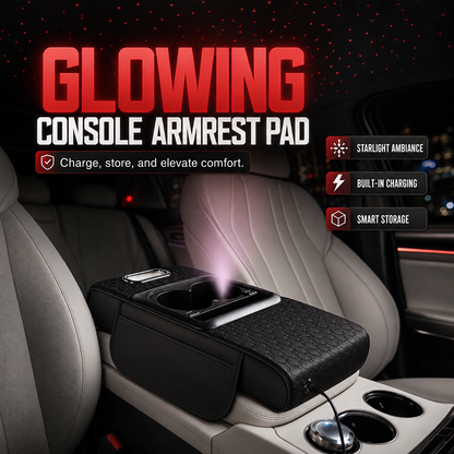 Multifunctional Car Armrest Cushion with Starlight Projector