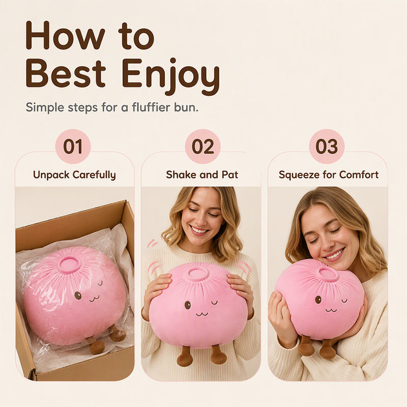 ✨Cute Bao Bun Plush Pillow