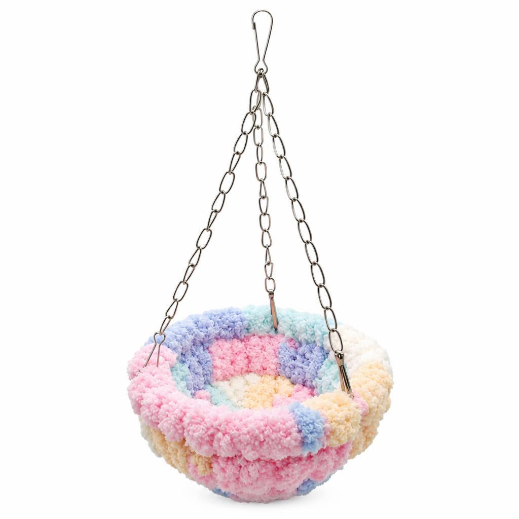 🎄LIMITED-TIME 50% OFF! ⏰Warm Winter Cotton Bird Nest Hanging Hammock for Parrots Cockatiels Lovebirds Budgies Birdcage Sleeping Bed Swing Toy