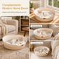 Integrated Cat Bed and Scratching Board with Removable Cushion Durable Scratch Resistant Round Cat Nest for Indoor Cats