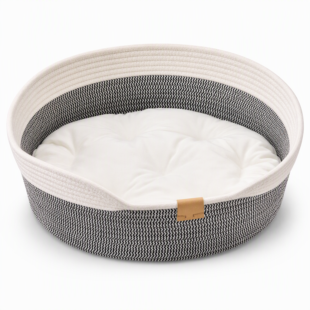 Integrated Cat Bed and Scratching Board with Removable Cushion Durable Scratch Resistant Round Cat Nest for Indoor Cats