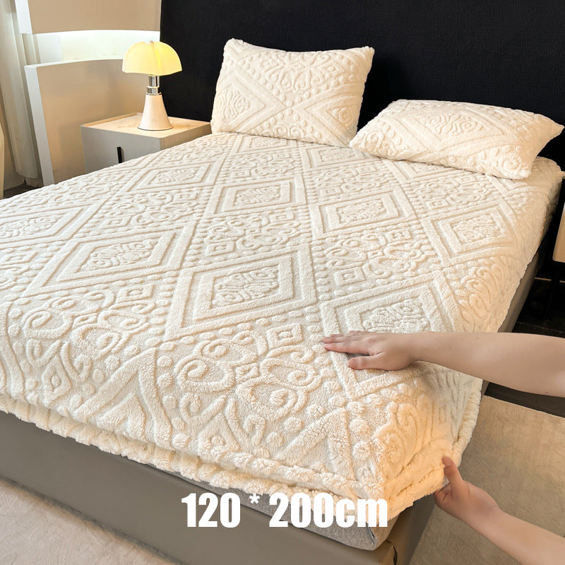 ⏳Limited-time 50% off💥360° All-Around Stretch Plush Knit Fitted Sheet